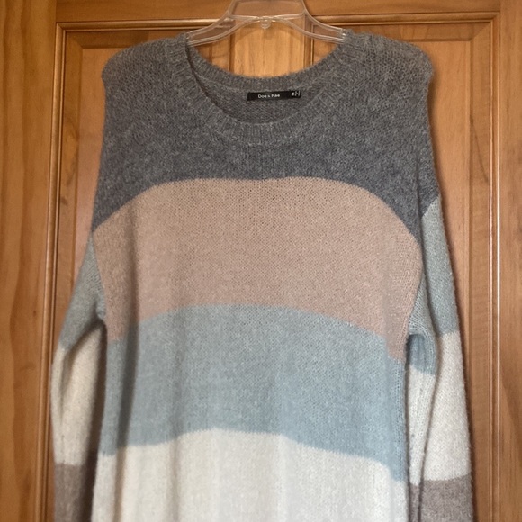 Doe & Rae Striped Sweater Dress Medium - Picture 3 of 7